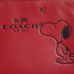 Coach Red Snoopy Wristlet
